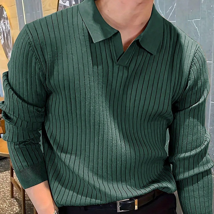 Polo Slim in Maglia Stile Old Money