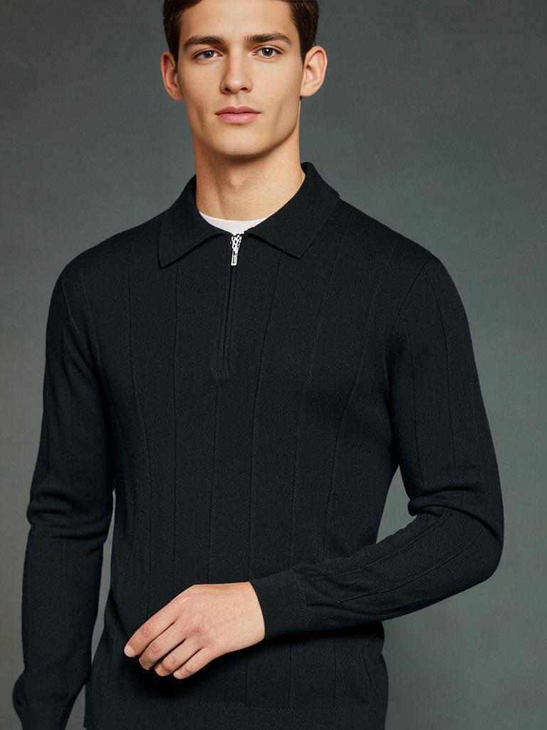 Maglia di Base Design a Contrasto di Colore a Righe