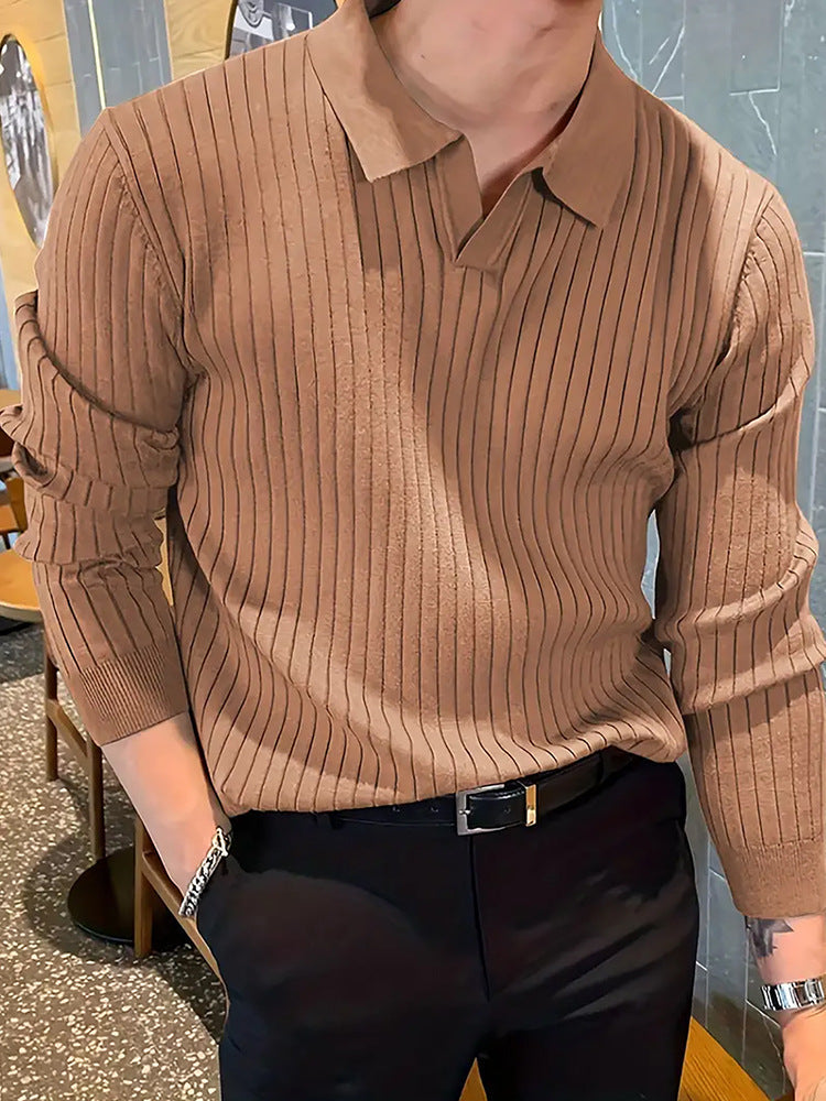 Polo Slim in Maglia Stile Old Money