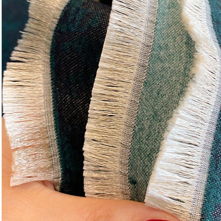 Sciarpa in Jacquard con Motivo Astratto