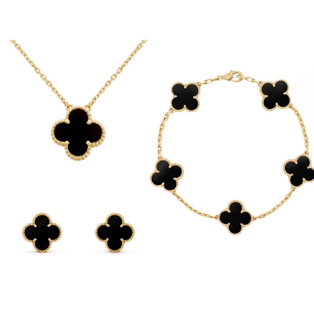 Cindy - Set di Gioielli Elegante con Quadrifoglio per Donna