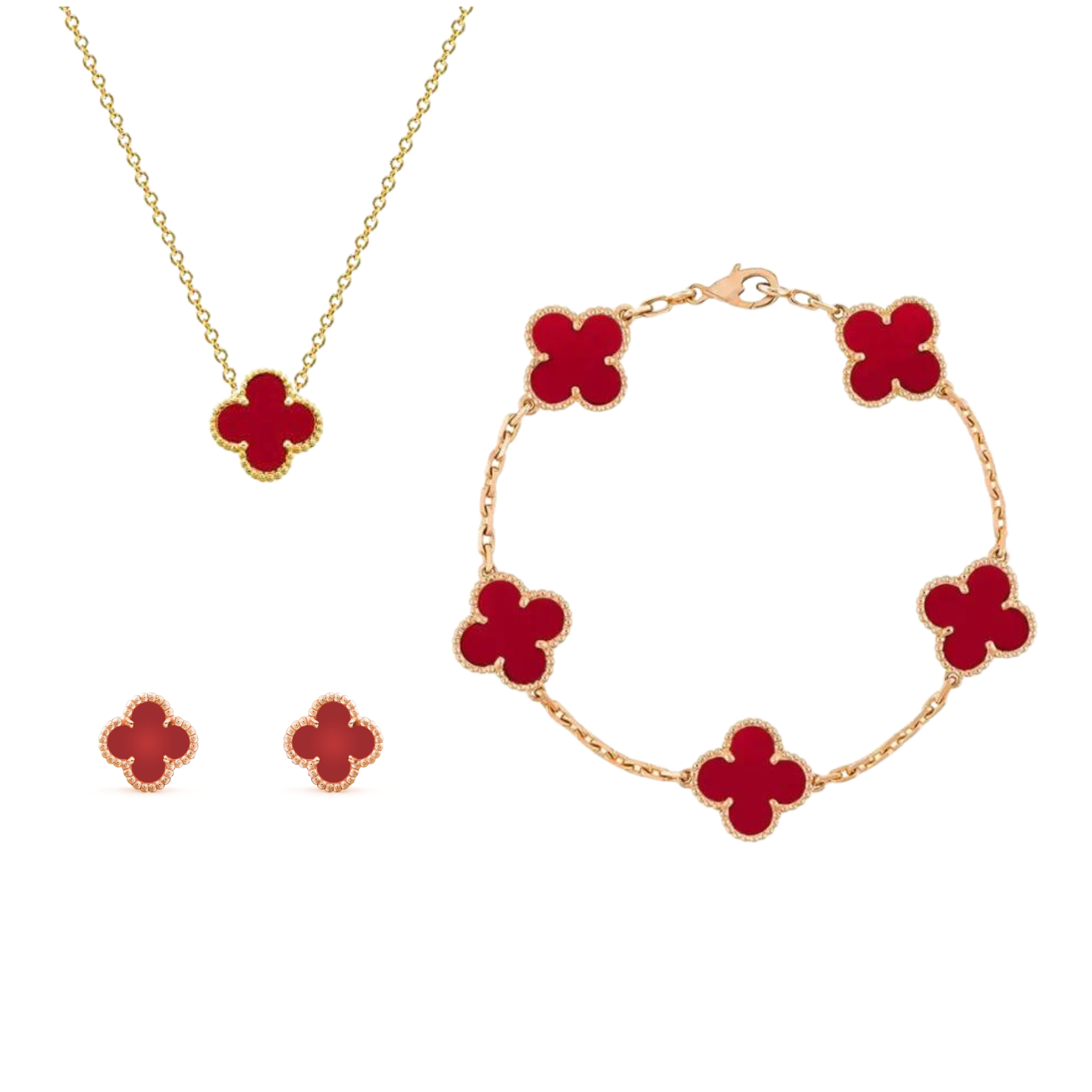 Cindy - Set di Gioielli Elegante con Quadrifoglio per Donna