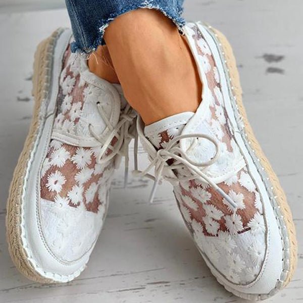Scarpe Ortopediche con Design Floreale per Donna Rosa