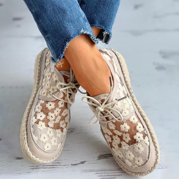 Scarpe Ortopediche con Design Floreale per Donna Rosa