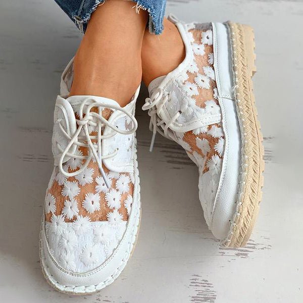 Scarpe Ortopediche con Design Floreale per Donna Rosa