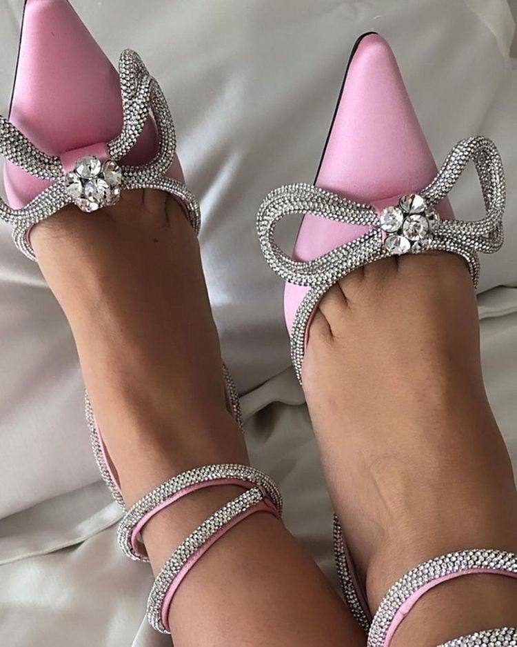 Tacchi donna fiocco glitter