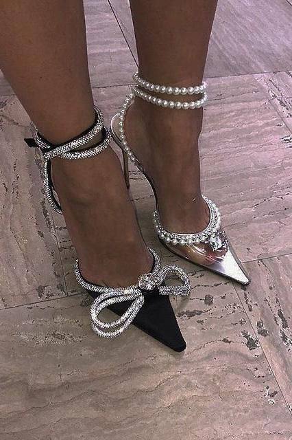 Tacchi donna fiocco glitter