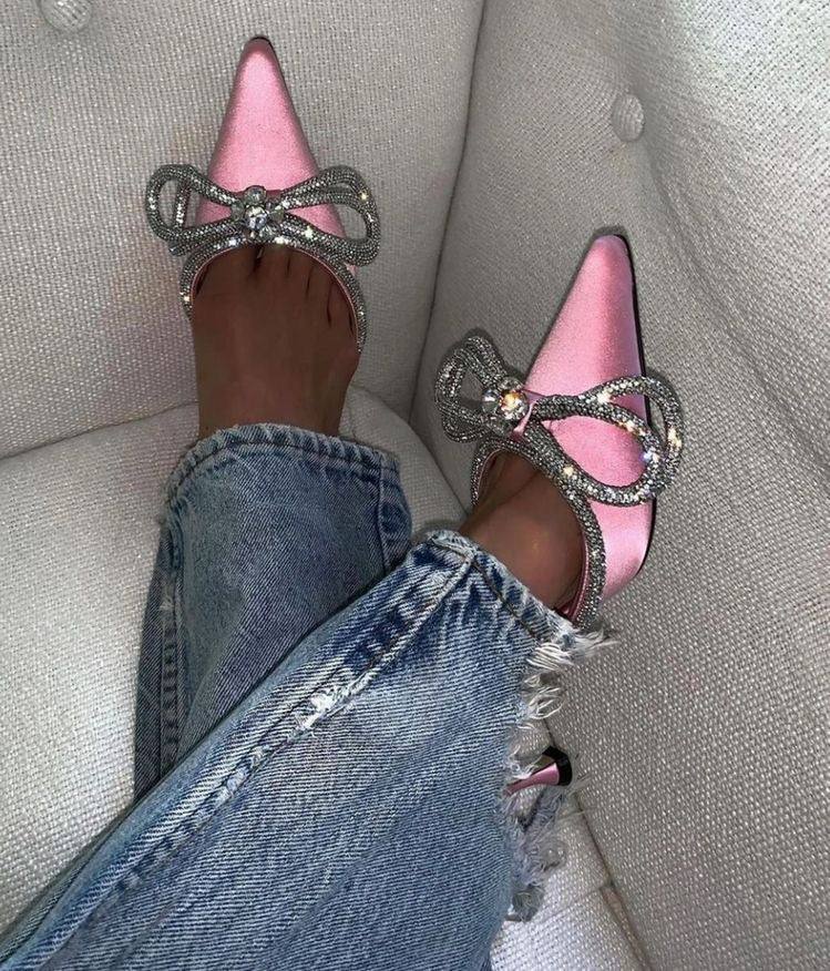 Tacchi donna fiocco glitter