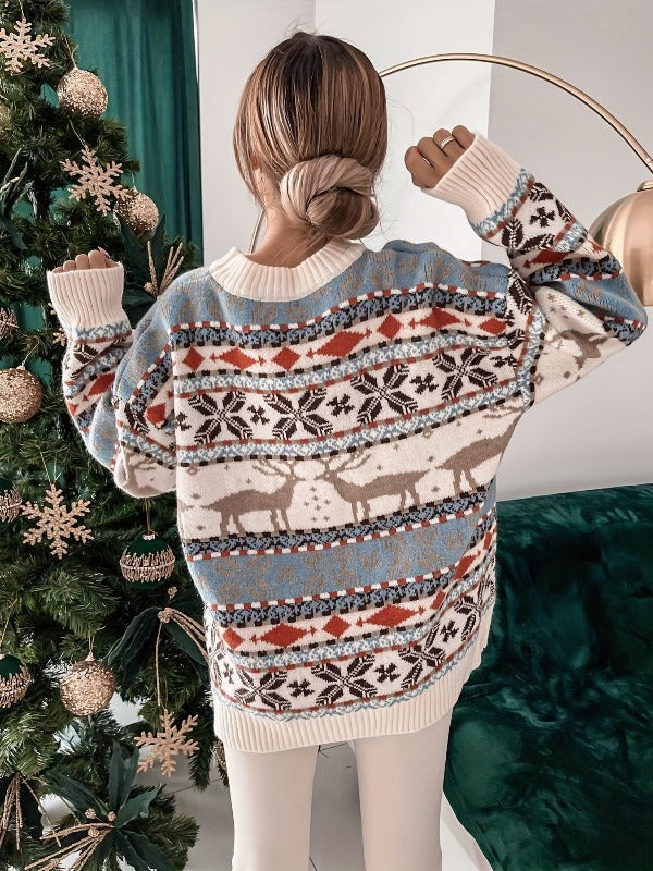 Strick Chic® Pull-Over d'Hiver Tricoté de Noël pour Femmes