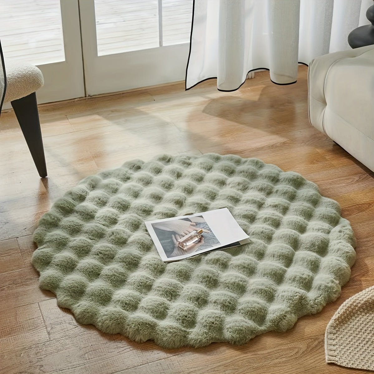 VeluStyle® Tapis Rond Moelleux – Confort Élégant pour Votre Maison