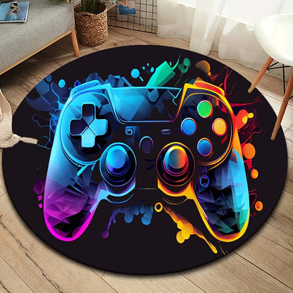 RugMaster® Tapis rond en forme de gamepad pour les gamers soucieux de style