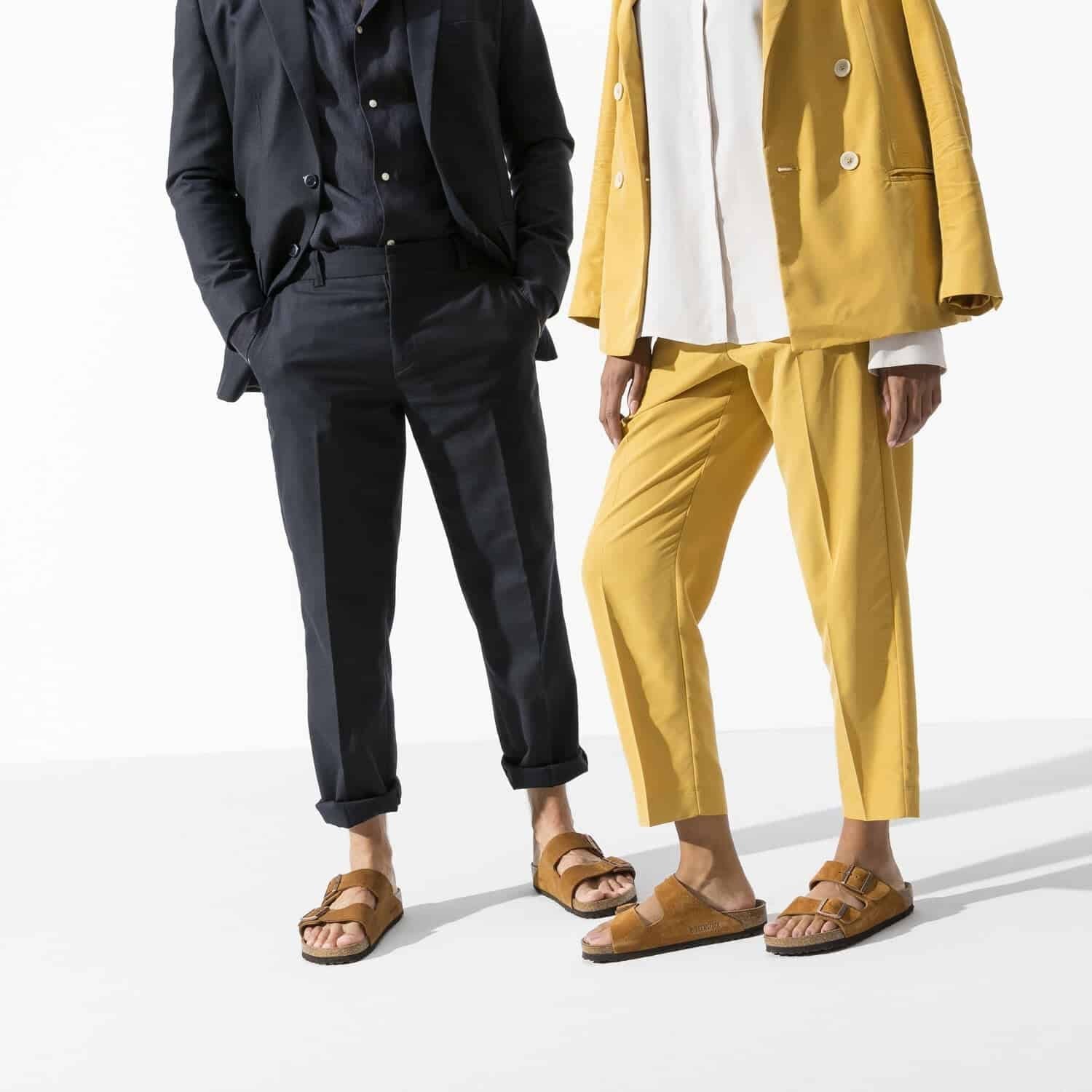 Sandali con Suola Morbida in Pelle Scamosciata Marrone