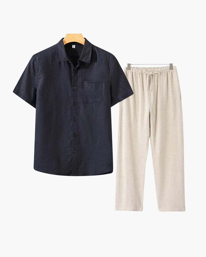 Old Money – Combo in Lino a Manica Corta