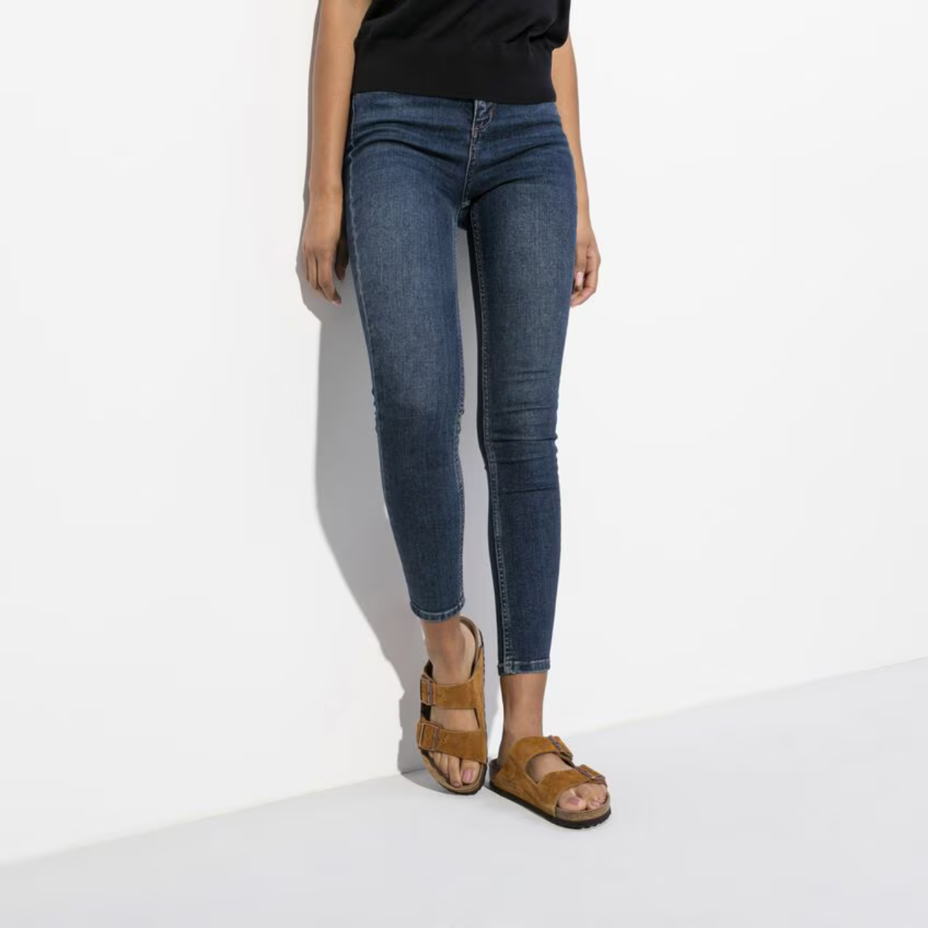 Sandali in pelle scamosciata con letto del piede morbido - Comfort anatomico casual