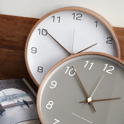 Décoration Murale Analogique Horloge en Bois pour la Maison