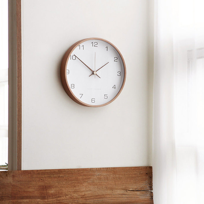 Décoration Murale Analogique Horloge en Bois pour la Maison