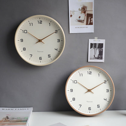 Décoration Murale Minimaliste Horloge en Bois