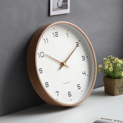 Décoration Murale Minimaliste Horloge en Bois