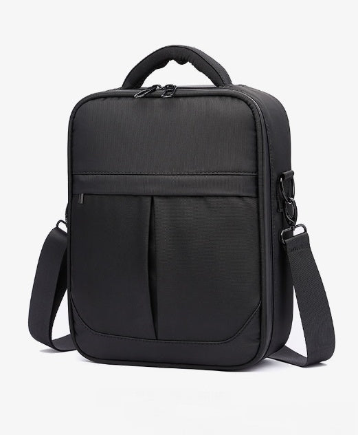 Sac messager per uomo in tessuto Oxford nero di qualità