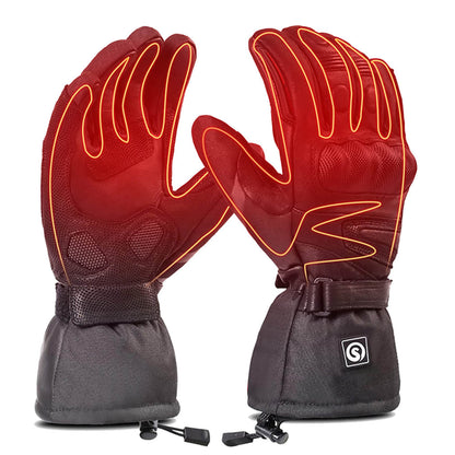 Gants de Moto Chauffants en Cuir de Mouton MotoHeat®