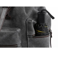 Zaino in tela alla moda per uomo, grande formato