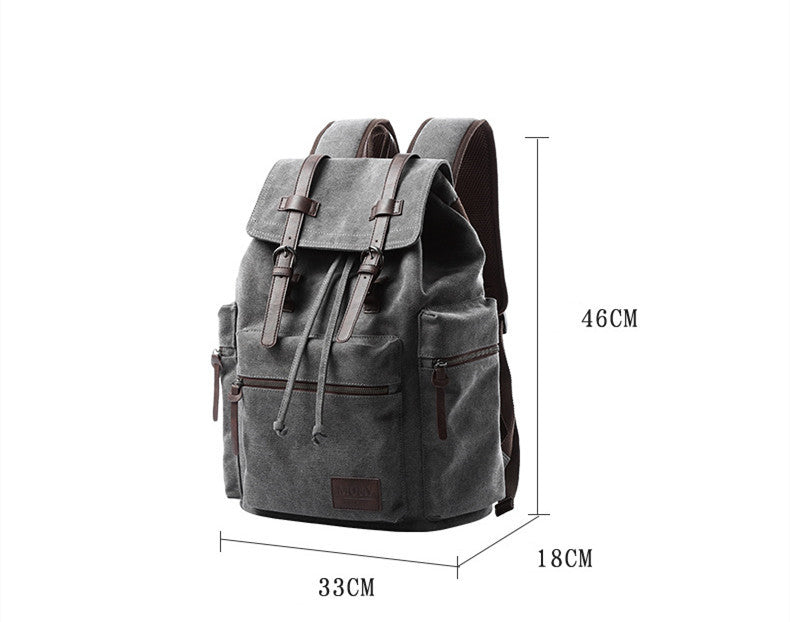 Zaino in tela alla moda per uomo, grande formato