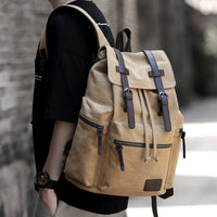 Zaino in tela alla moda per uomo, grande formato