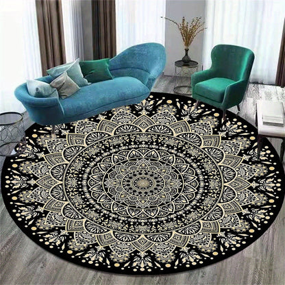 MandalaGlow® Tapis Mandala Antidérapant de Luxe – Élégant et Sûr