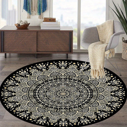 MandalaGlow® Tapis Mandala Antidérapant de Luxe – Élégant et Sûr