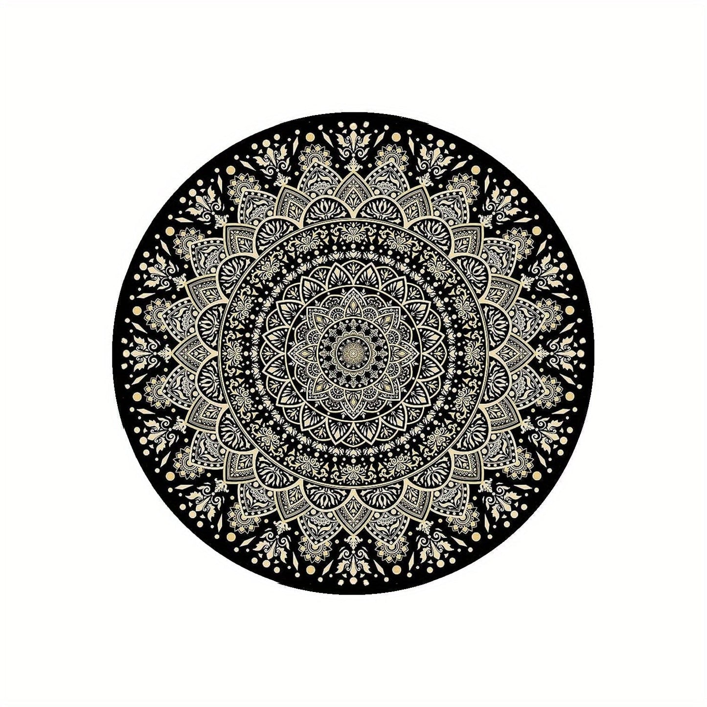 MandalaGlow® Tapis Mandala Antidérapant de Luxe – Élégant et Sûr