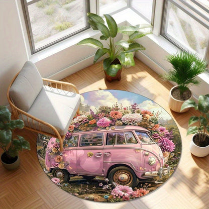 BlumiLuxe® Tapis de Voiture Antidérapant Élégant avec Motif Floral