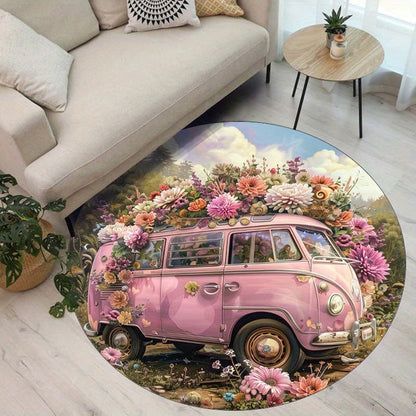 BlumiLuxe® Tapis de Voiture Antidérapant Élégant avec Motif Floral