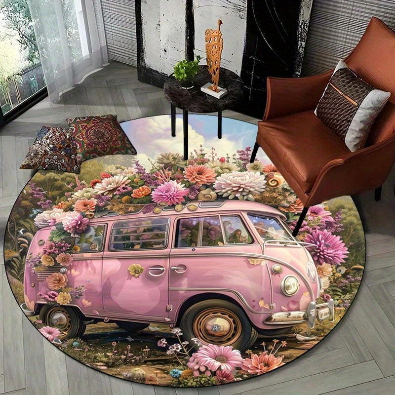 BlumiLuxe® Tapis de Voiture Antidérapant Élégant avec Motif Floral