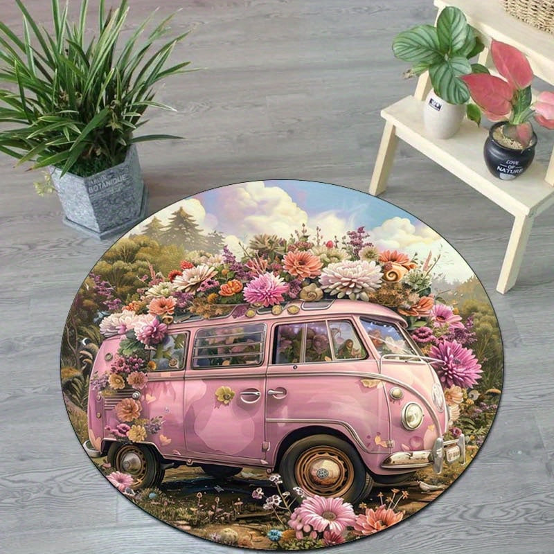 BlumiLuxe® Tapis de Voiture Antidérapant Élégant avec Motif Floral