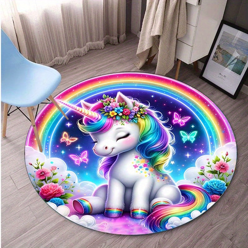 RainbowDreams® Tapis Licorne Enchanté avec Fonction Antidérapante