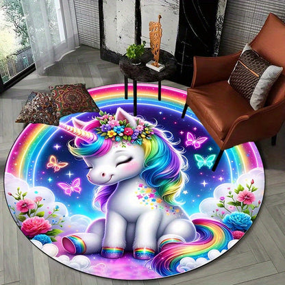 RainbowDreams® Tapis Licorne Enchanté avec Fonction Antidérapante