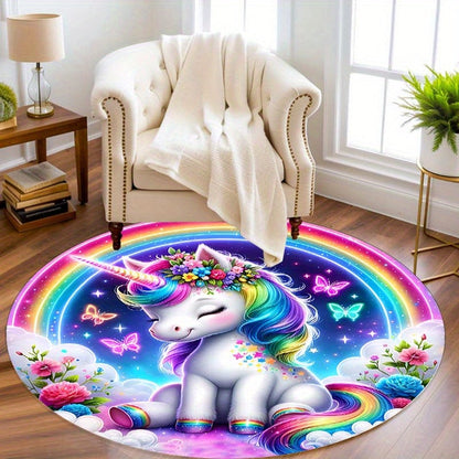 RainbowDreams® Tapis Licorne Enchanté avec Fonction Antidérapante