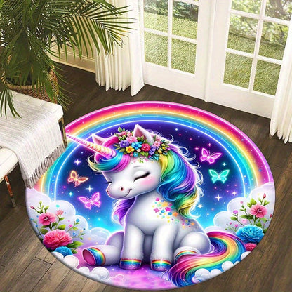 RainbowDreams® Tapis Licorne Enchanté avec Fonction Antidérapante