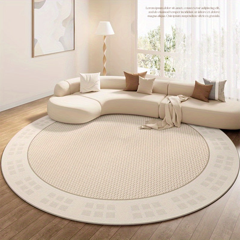 VelvetCircle® Luxueux tapis rond doux – Élégance raffinée pour votre maison