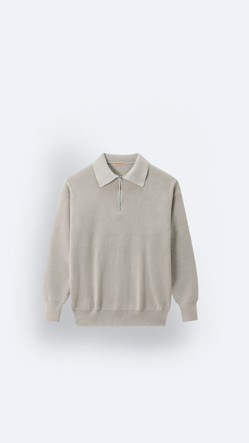 VEIR – Polo in Maglia a Maniche Lunghe con Cerniera