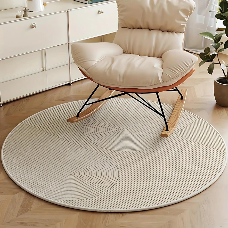 ScandiLuxe® Élégant Tapis Rond Antidérapant avec Rembourrage 8 mm