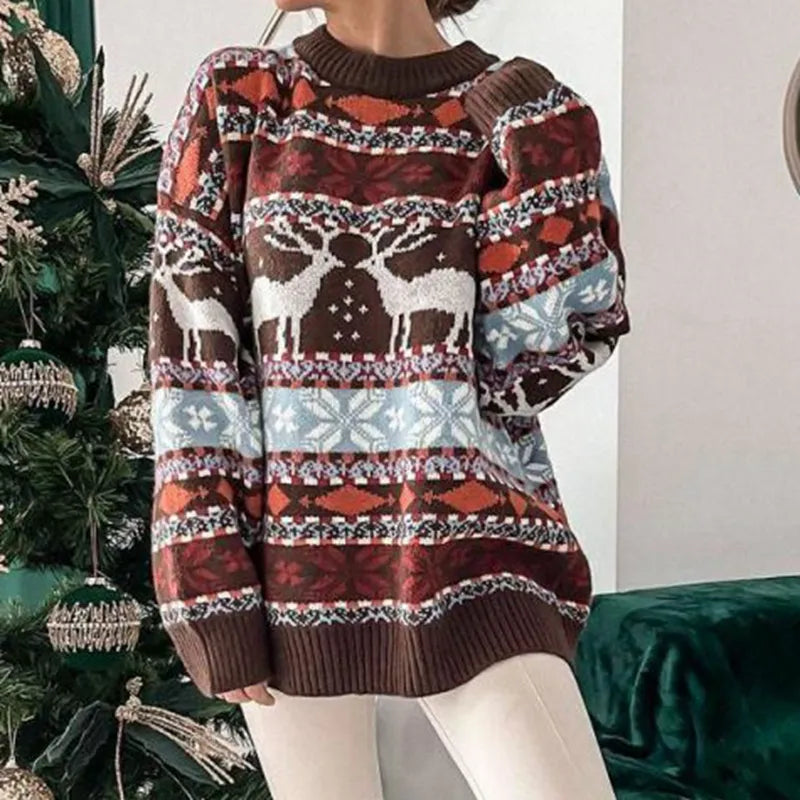 Strick Chic® Pull-Over d'Hiver Tricoté de Noël pour Femmes