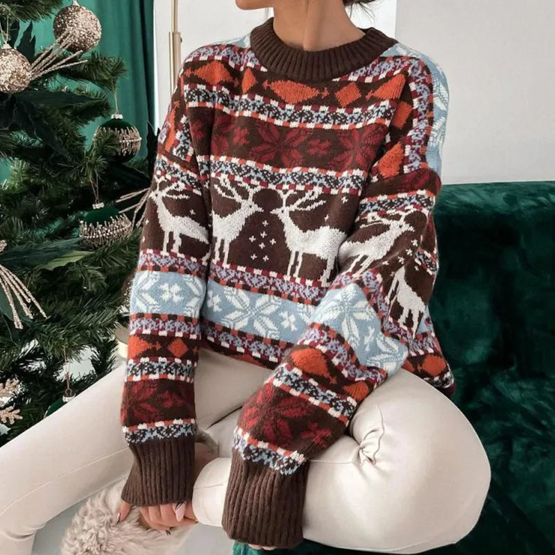 Strick Chic® Pull-Over d'Hiver Tricoté de Noël pour Femmes