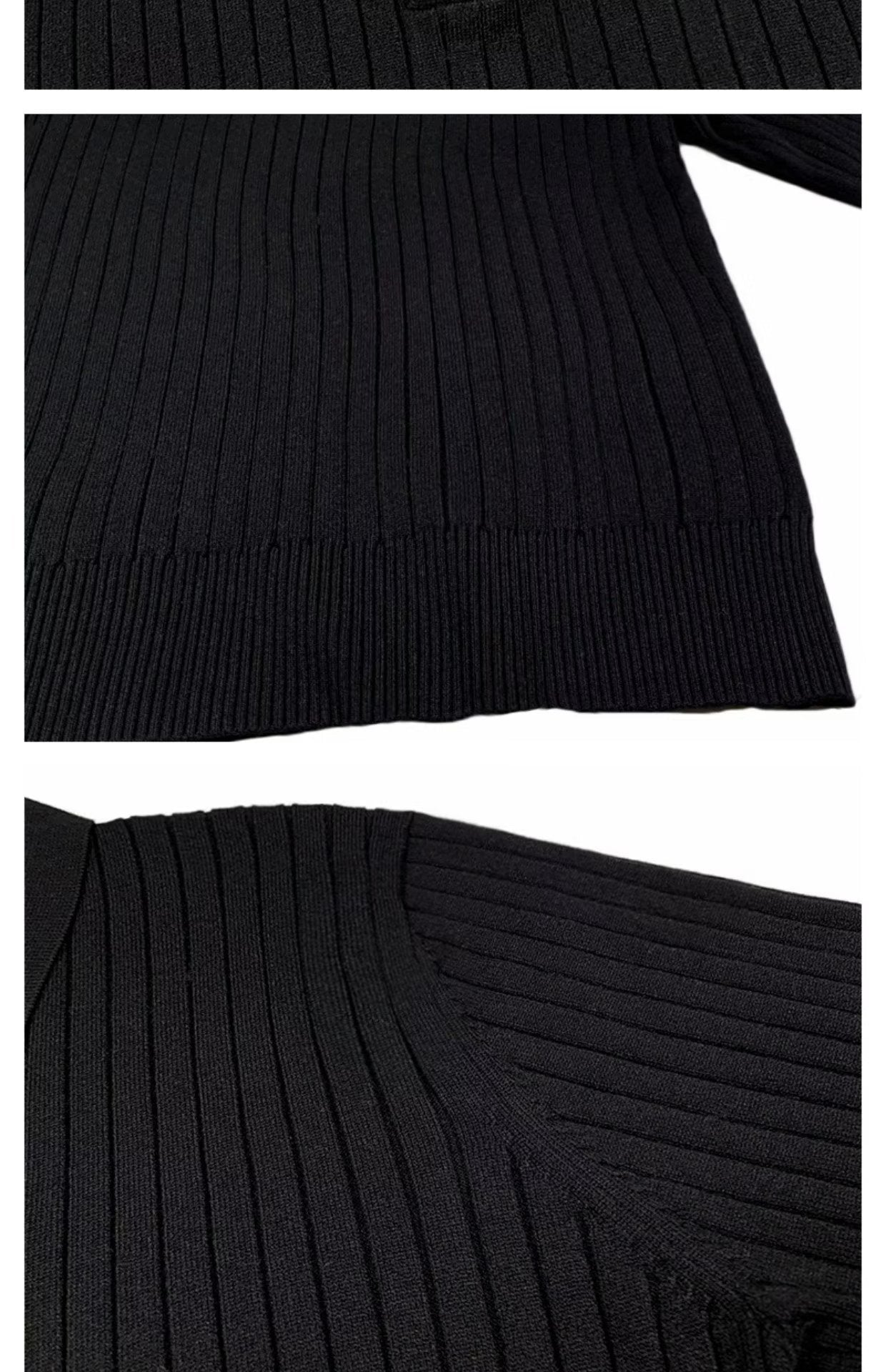 Maglione a Polo con Colletto Maniche Lunghe Uomo