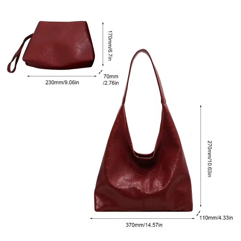 Chic - Borsa a mano vintage donna di grande formato e tendenza