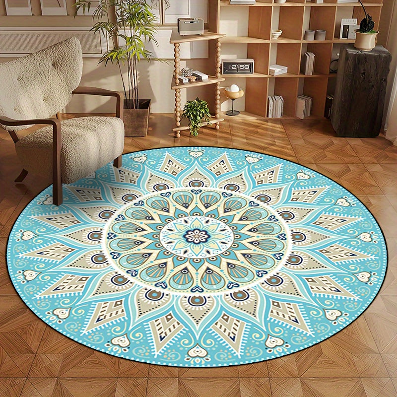 ZenDecor® Tapis Mandala Moderne – Antidérapant & Lavable