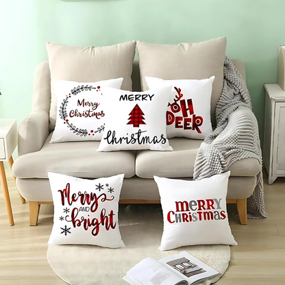 WeihnachtsZauber® Housse de Coussin Festive pour des Jours Confortables