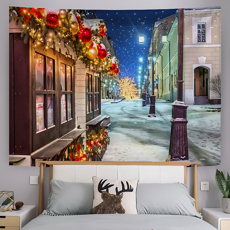 Joyful Decor® Tapisserie Murale Festive pour des Jours de Fête Éclatants