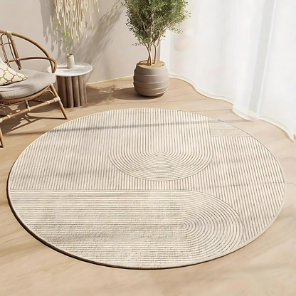 ScandiLuxe® Élégant Tapis Rond Antidérapant avec Rembourrage 8 mm