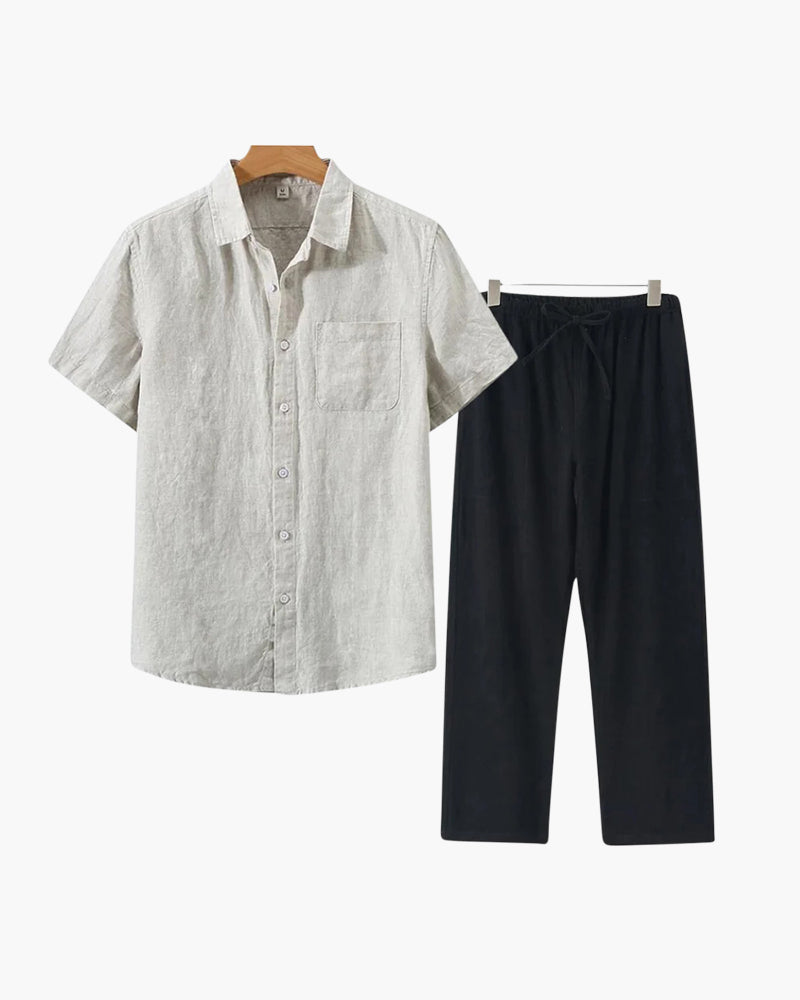 Old Money – Combo in Lino a Manica Corta